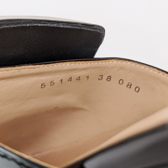 SOLD Gucci Black Patent Leather G Slide Mules - Picture 5 of 7